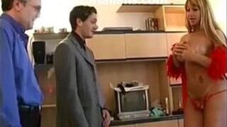 Horny shemales fuck with Italian males - porn video