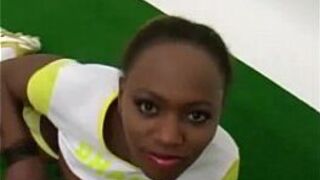 Sexy Japanese football babe teasing in uniform - porn video