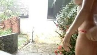 Hardcore sex in the rain - porn video