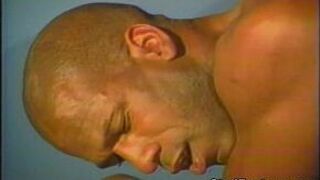 Naked sexy black guys fuck on table - porn video