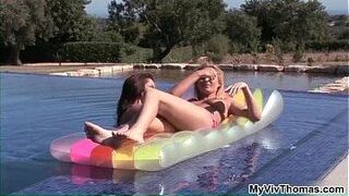 Two perfect babes having lesbian sex - porn video