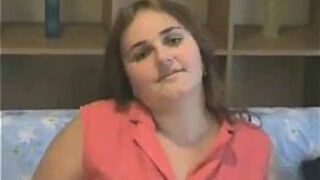 Fat Chubby Teen showing her Hairy Pussy - porn video