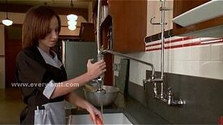 Bartenders bang client in threesome - porn video